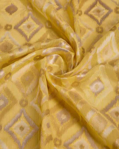 KAUSHIKA SAND GOLD LINEN IKKAT SILK SAREE